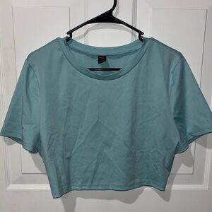 Women’s Cropped Tee - Light Teal-